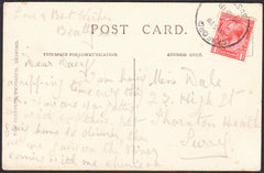 92087 - 1918 SUSSEX/'SEAFORD' SKELETON DATE STAMP. Post card of 'Seaford from Splash Poin...