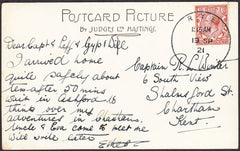 92101 - SUSSEX/RYE. 1921 post card "On the Rother.Rye" to ...