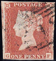 92122 - PL.70 (GF)(SG8). Good to fine used 1846 1d pl.70 l...