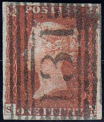 92143 1846 1D PL.71 (SG8)(SK). Good used 1846 1d pl.71 (SG8) lettered SK