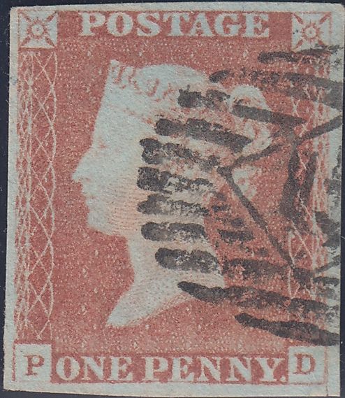 92158 - PL.72(PD)(SG8). Good used 1846 1d pl.72 (SG8) lettered ...