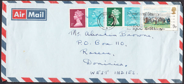 92268 - 1979 MAIL LIVERPOOL TO DOMINICA, WEST INDIES. Large envelope (210x95) Liver...