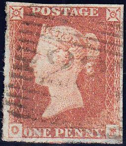 92300 - PL.79 (OK)(SG8). Good used 1848 1d pl.79 lettered ...