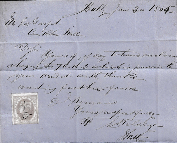 92317 - PL.197 (KF)(SG17)/HULL SPOON/1D RECEIPT STAMP. 185...