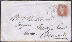 92345 - PL.13 (MF)(SPEC C6) ON COVER. 1856 envelope (some ...