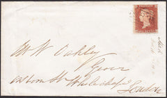 92355 - PL.193 (OC)(SG17) ON COVER. 1854 envelope Soham (C...