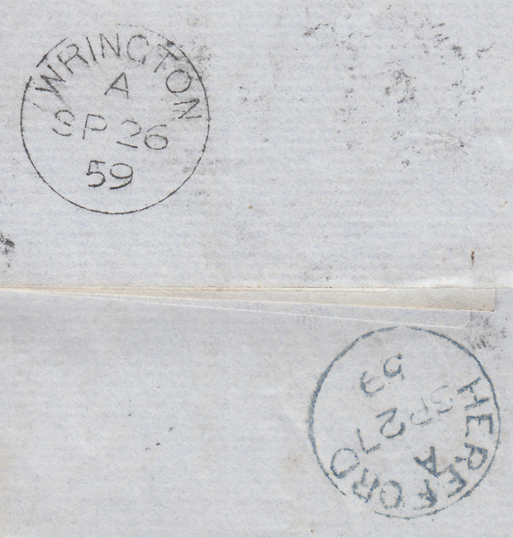 92360 - PL.27 (TD)(SG40) ON COVER. 1859 letter Redhill nea...
