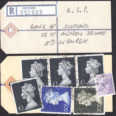92475 - BANKERS' SPECIAL PACKET. 1975 parcel tag sent regi...