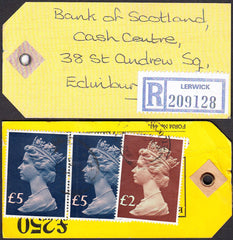 92490 - BANKERS' SPECIAL PACKET. 1984 yellow parcel tag ad...
