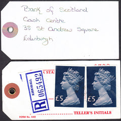 92491 - BANKERS' SPECIAL PACKET. 1984 parcel tag addressed...