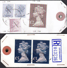 92494 - BANKERS' SPECIAL PACKET. 1984 pair of parcel tags ...