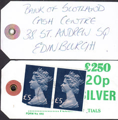 92497 - BANKERS' SPECIAL PACKET. Undated parcel tag addres...