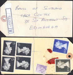 92555 - BANKER' SPECIAL PACKET. 1976 parcel tag addressed ...
