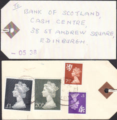 92567 - BANKERS' SPECIAL PACKET. 1972 parcel tag addressed...