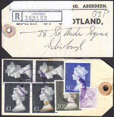 92585 - BANKERS' SPECIAL PACKET. 1975 parcel tag addressed...