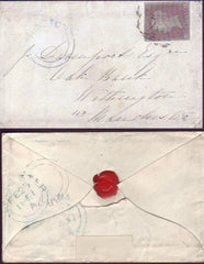 92617 - PL.100 (LK)(SG8)/SHROPSHIRE. 1851 envelope Brosele...
