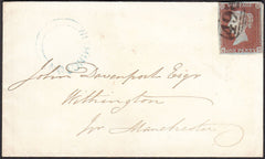 92624 - MANCHESTER 'WITHINGTON'UDC/PL.123 (SD)(SG8). 1852 envelope used lo...