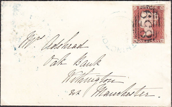 92628 - MANCHESTER/PL.157 (ME)(SG8)/SHROPSHIRE.1853 envel...