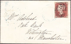 92628 - MANCHESTER/PL.157 (ME)(SG8)/SHROPSHIRE.1853 envel...