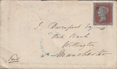 92631 - PL.142(QJ)(SG8). 1852 envelope Broseley to Manche...
