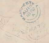 92631 - PL.142(QJ)(SG8). 1852 envelope Broseley to Manche...