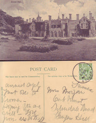 93097 - NORFOLK. 1913 post card of Cromer Hall to Burgess ...