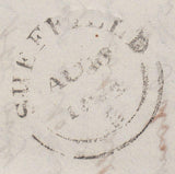 93138 - PL.21(TD)(SG8) ON COVER LONDON TO SHEFFIELD/MISSING IMPRIMATUR LETTERING. 1842 letter to Sheffield with fou...