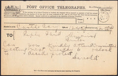 93151 - 1894 TELEGRAPH/SOMERSET. Fine Post Office telegraph hand...