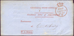 93179 - 1847 fine GENERAL-POST-OFFICE printed Remittance L...