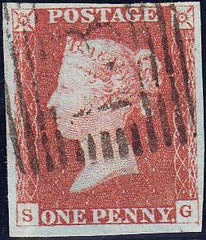 93371 - PL.70 (SG)(SG8). Good used 1846 1d pl.70 lettered ...