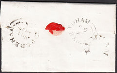 93381 - NORFOLK. 1845 letter Elmham to Wymondham (stamp re...