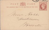 93383 1880 ½D BROWN ADVERTISING POST CARD BRISTOL TO WORCESTER.