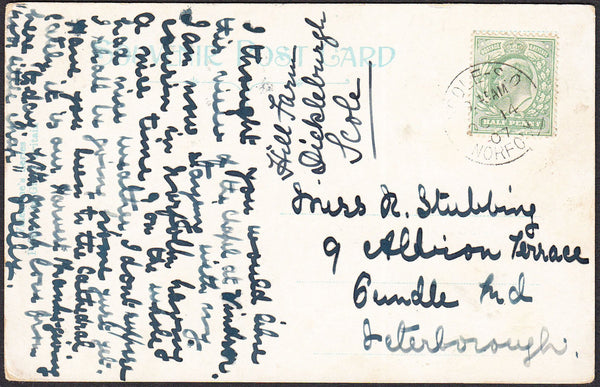 93522 - NORFOLK. 1907 post card Scole to Peterborough with...