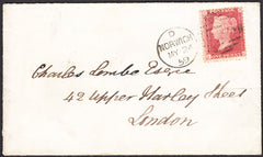 93588 - 1859 NORFOLK/'ATTLEBRIDGE' UDC. Envelope Norwich to ...