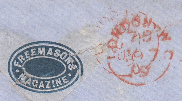 93612 - 1859 FREEMASONRY.  Envelope used locally in London ...