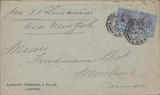 93681 - 1898 MAIL LIVERPOOL TO CANADA. 1898 envelope Liverpool to Mon...