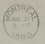 93681 - 1898 MAIL LIVERPOOL TO CANADA. 1898 envelope Liverpool to Mon...