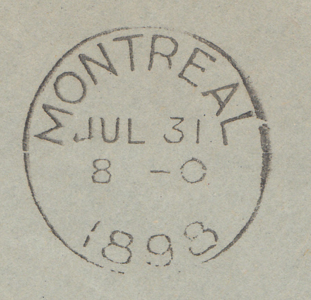 93681 - 1898 MAIL LIVERPOOL TO CANADA. 1898 envelope Liverpool to Mon...