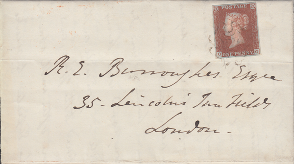 93705 - PL.28 (OC)(SG8) ON COVER/NORFOLK. 1843 entire from...