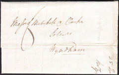 93716 - NORFOLK. 1835 entire Watton to Wymondham dated 25t...