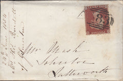 93729 - Pl.178 S.C.16(SG17)(DD) ON COVER. 1854 envelope with letter Gilmorton to Lutterworth...
