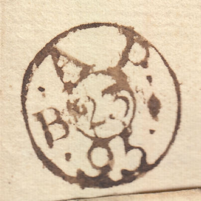 93731 - 1795 HUNTS/'HUNTINGDON' CONCAVE HAND STAMP (HN39). Letter Godmanchester to Holborn dated ...