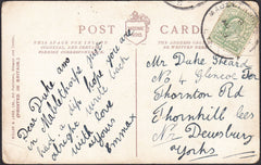 93754 - LINCS. 1907 post card to Dewsbury with KEDVII ½d c...