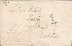 93828 - CAMBS/'CHATTERIS 77' MILEAGE MARK (CB83). Undated wrapper Chatteris to Bedale, Yorksh...