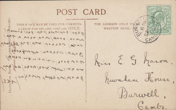 93861 - CAMBS. 1905 glamour post card of Zena Dare used lo...