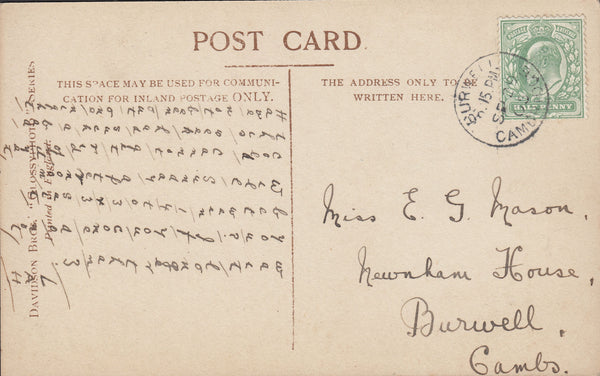 93861 - CAMBS. 1905 glamour post card of Zena Dare used lo...