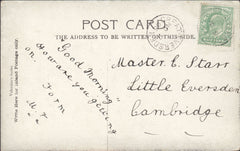 93866 - CAMBS. 1905 post card Great Eversden to Cambridge ...