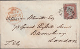 93933 - 1848 CAMBS/'275' NUMERAL OF ELY ON COVER. Wrapper Ely to London with fine four ...