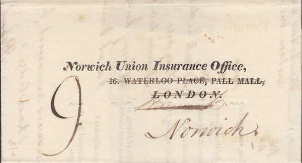 93944 - 1823 CAMBS/'ELY 68' MILEAGE MARK (CB107). Fine Health Questionnaire Ely to Norwich da...