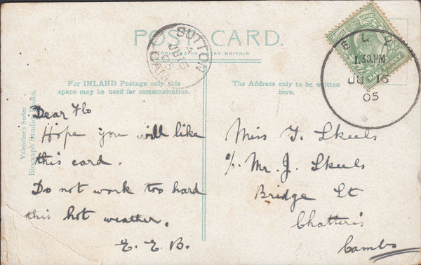 93953 - CAMBS. 1905 post card of Miss Constance Collier El...